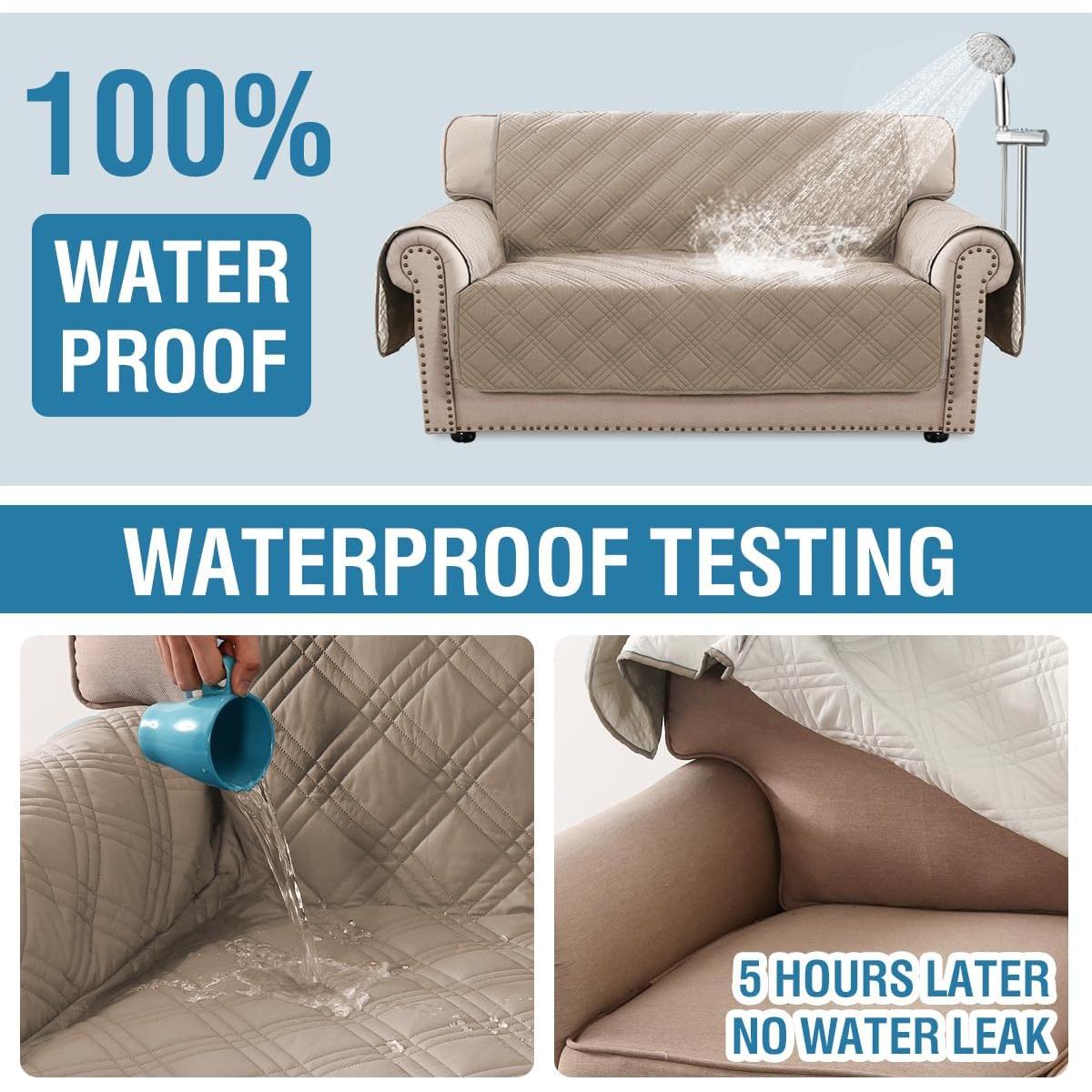 Funda de Sofá Loveseat H.VERSAILTEX 100% Impermeable Taupe