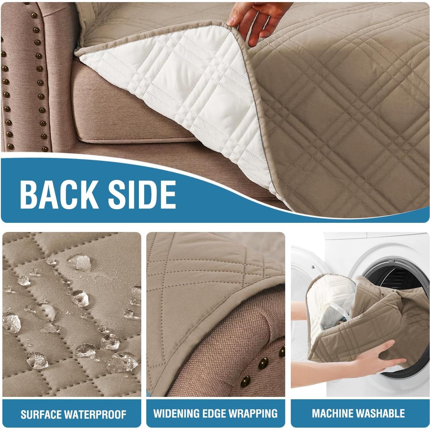 Funda de Sofá Loveseat H.VERSAILTEX 100% Impermeable Taupe