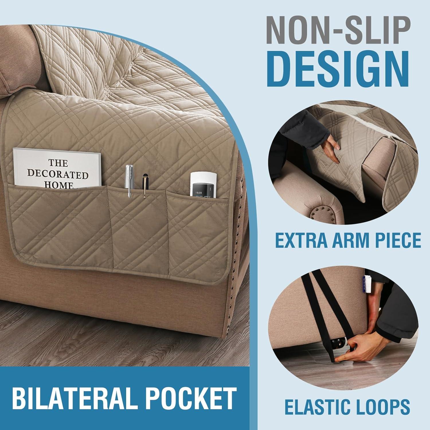 Funda de Sofá Loveseat H.VERSAILTEX 100% Impermeable Taupe