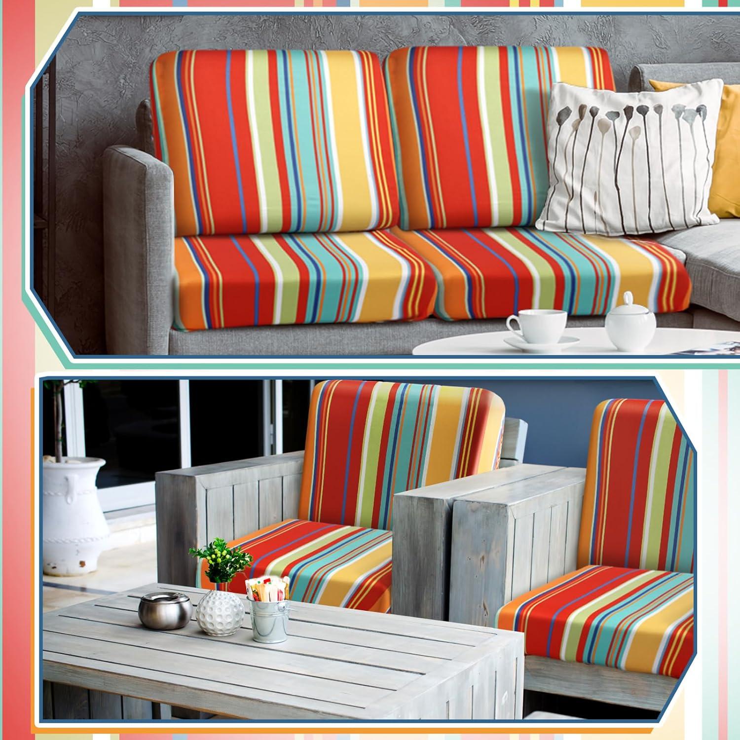 Funda de Cojín para Sofá de Patio Geyoga 8 Pcs Impermeable