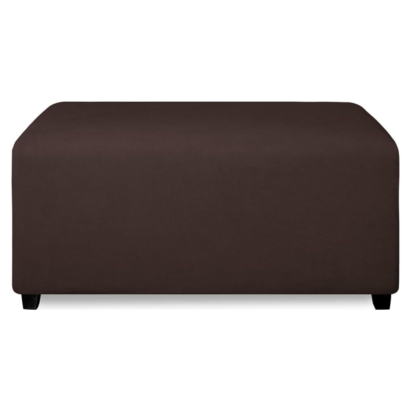 Funda de Ottoman PureFit Rectangular Pequeña Chocolate Antideslizante