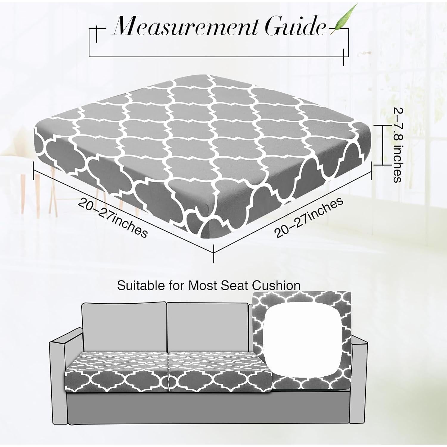 Fundas Impermeables para Cojines Newwiee 4 Pcs Gris