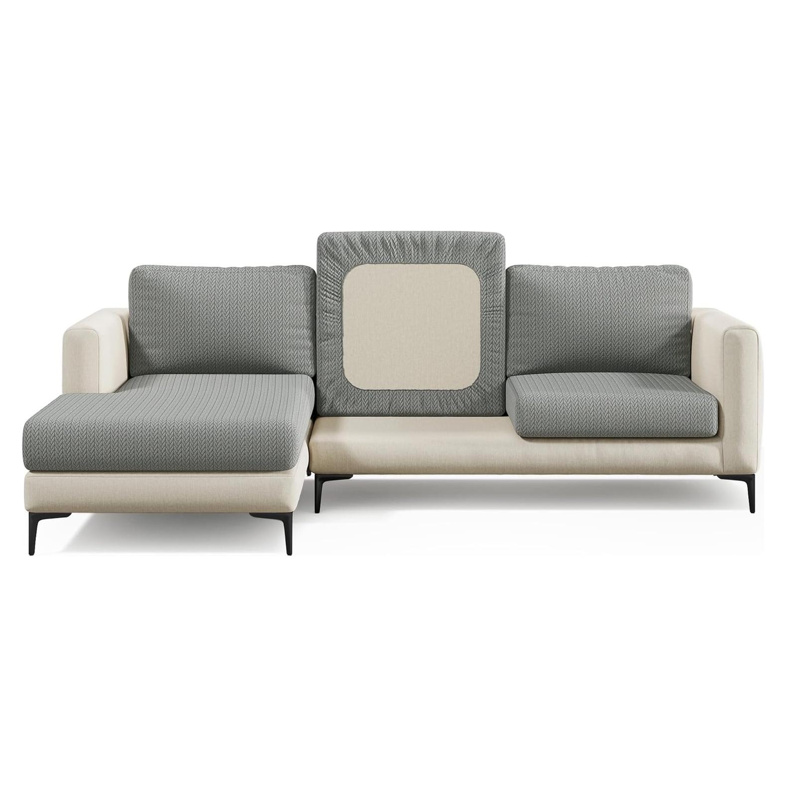 Funda de Sofá Ajustable Nolan Interior - Gris Carbón - Antideslizante