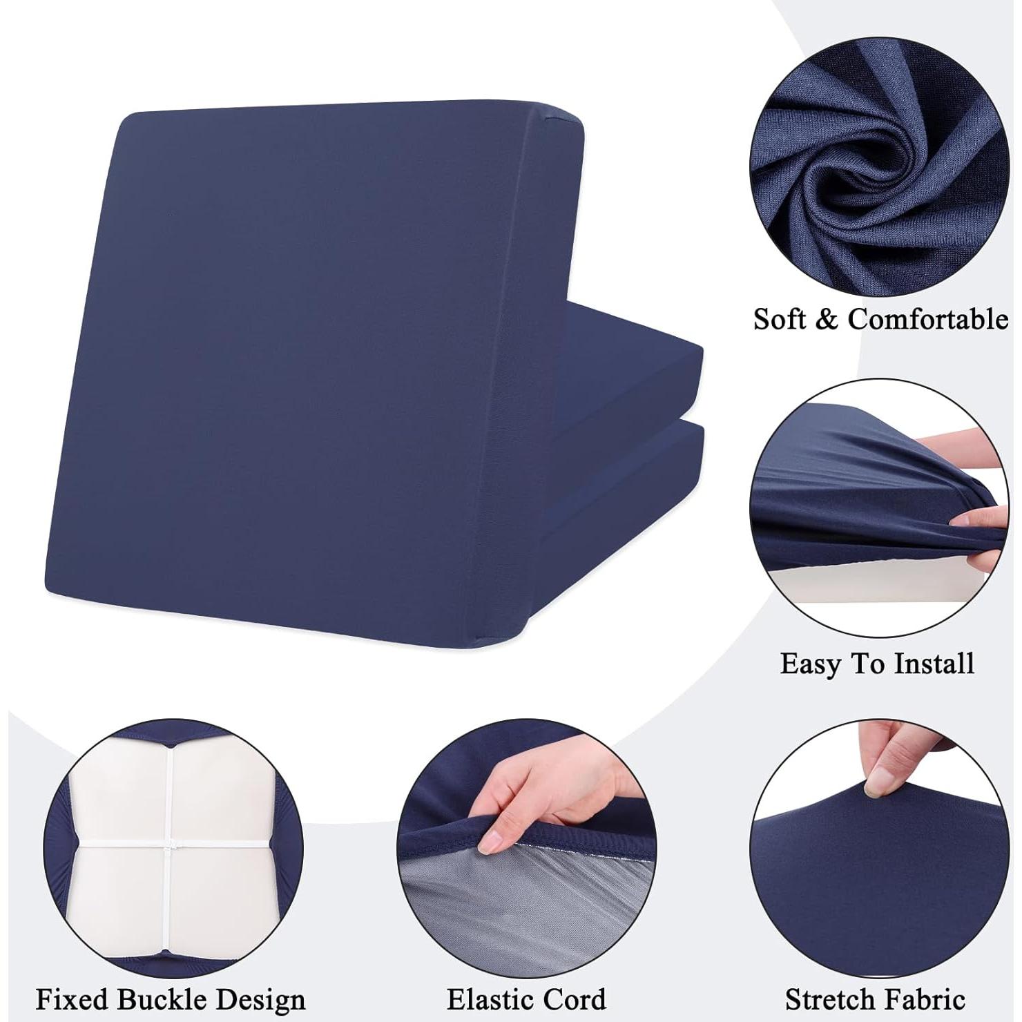 HEBE Funda de Cojines para Patio Set de 12 Impermeable Azul Marino