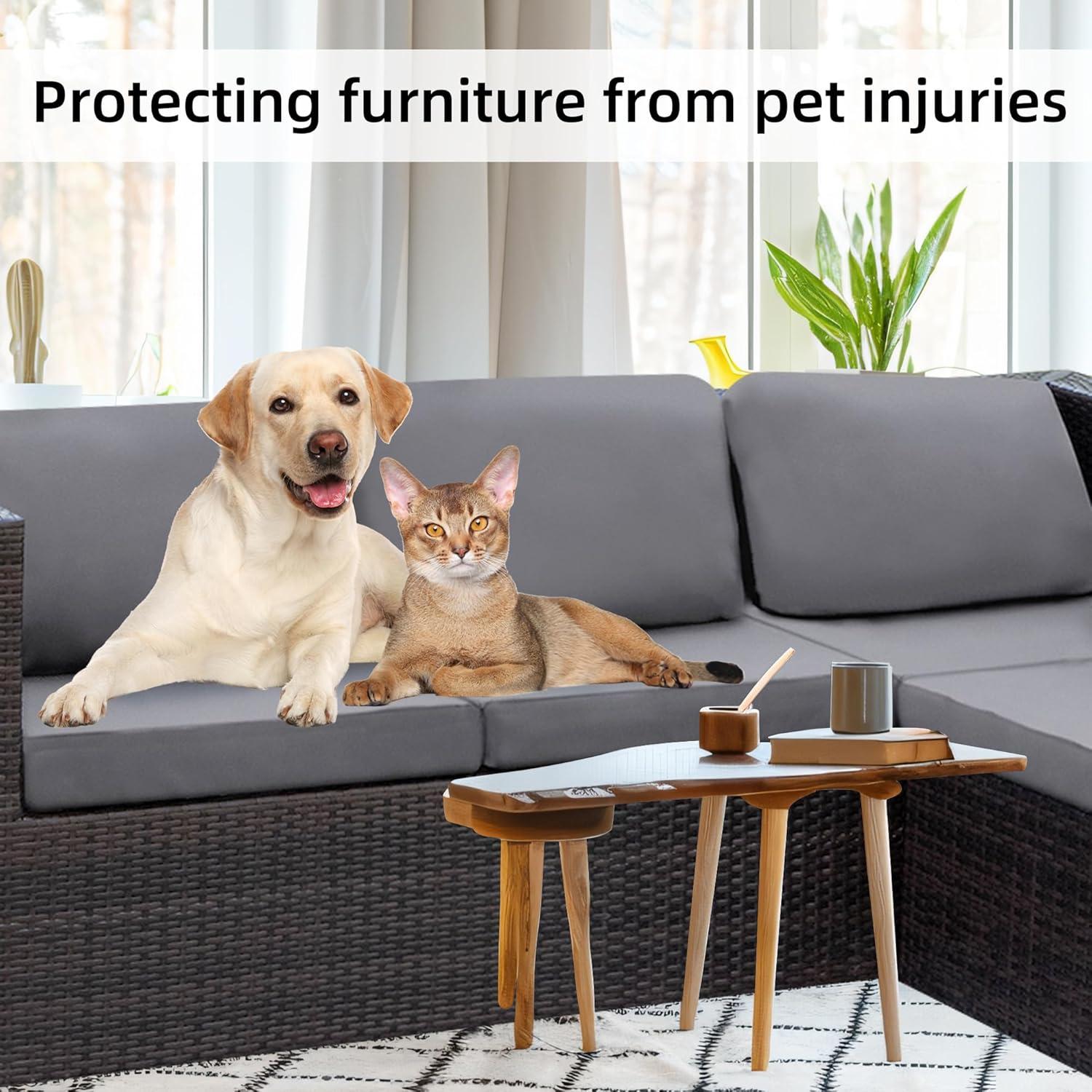 8 Fundas de Cojines para Sofá Exterior BIETYONE Gris