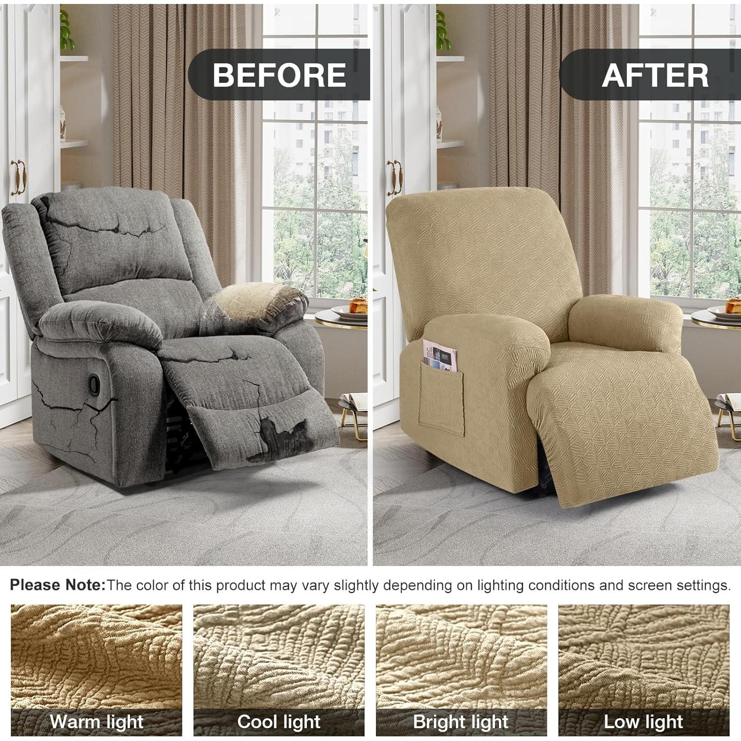 Funda de Silla de Reclinador Timeles Caqui Unipersonal