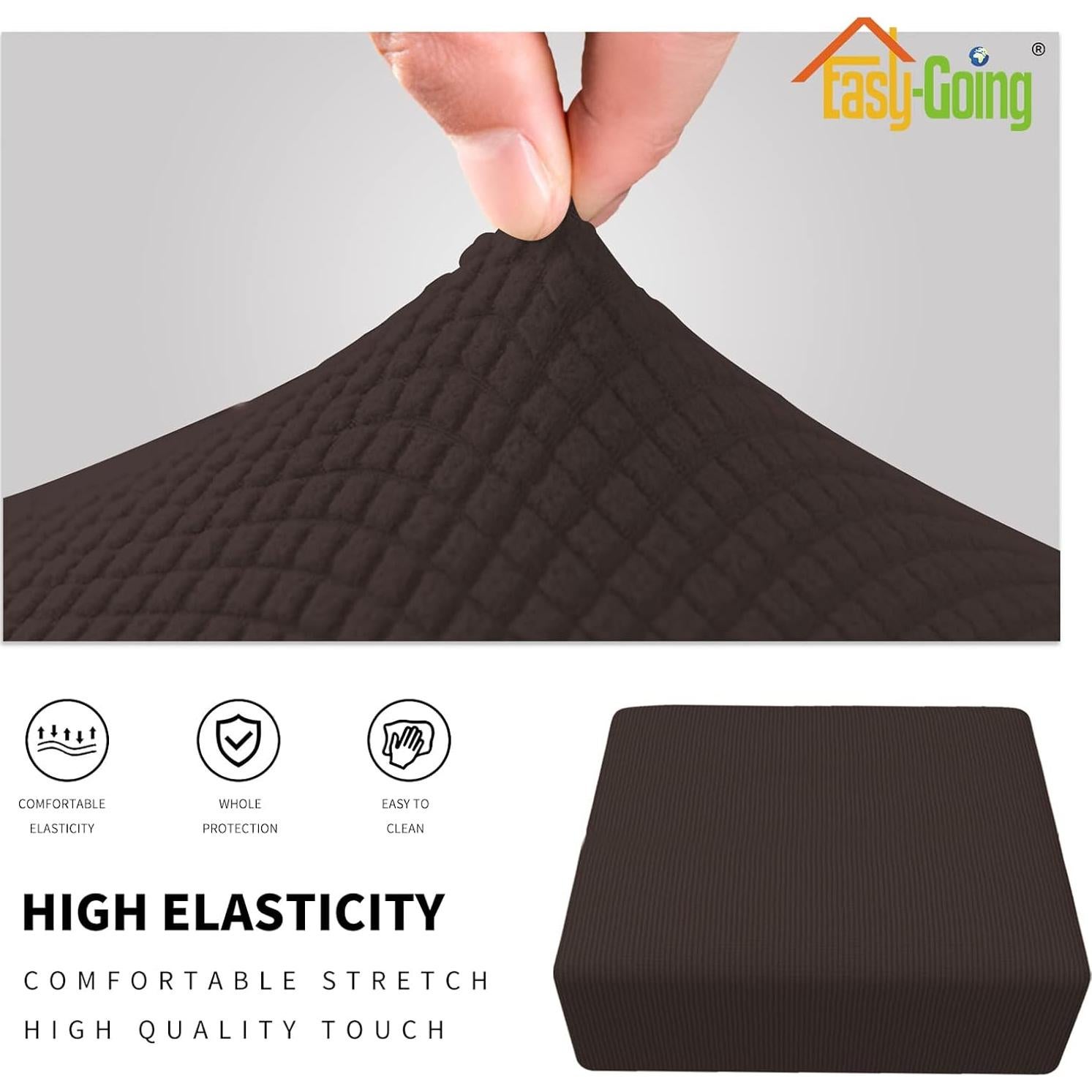 Funda de Otomana Easy-Going Chocolate 101.6x101.6x38.1 cm