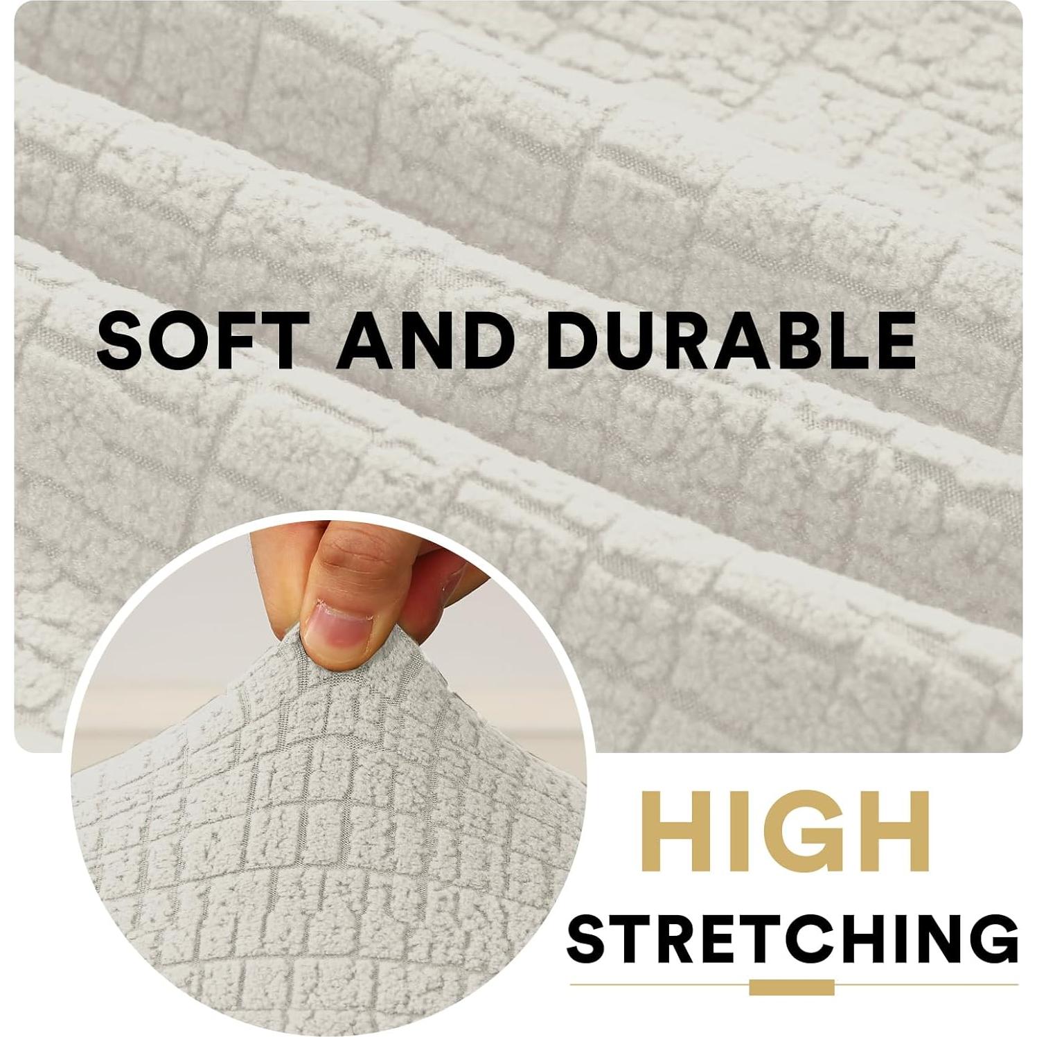 Fundas de Cojines de Comedor H.VERSAILTEX 100% Impermeables 2 Set Roble Claro