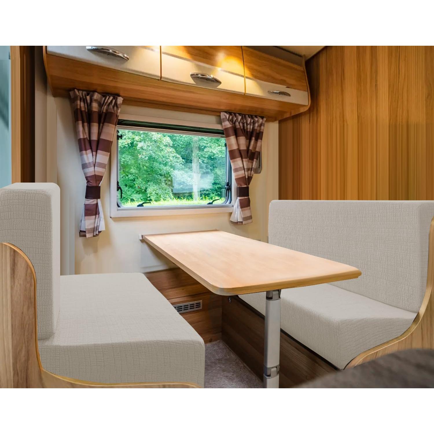 Fundas de Cojines de Comedor H.VERSAILTEX 100% Impermeables 2 Set Roble Claro