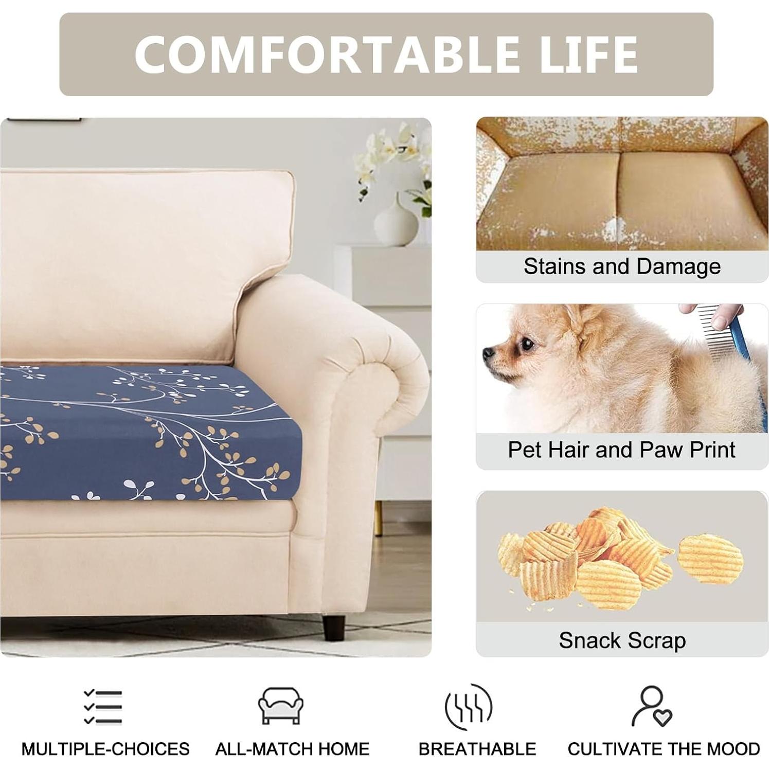 Funda de Cojín de Sofá SearchI Pequeña Azul Grisáceo