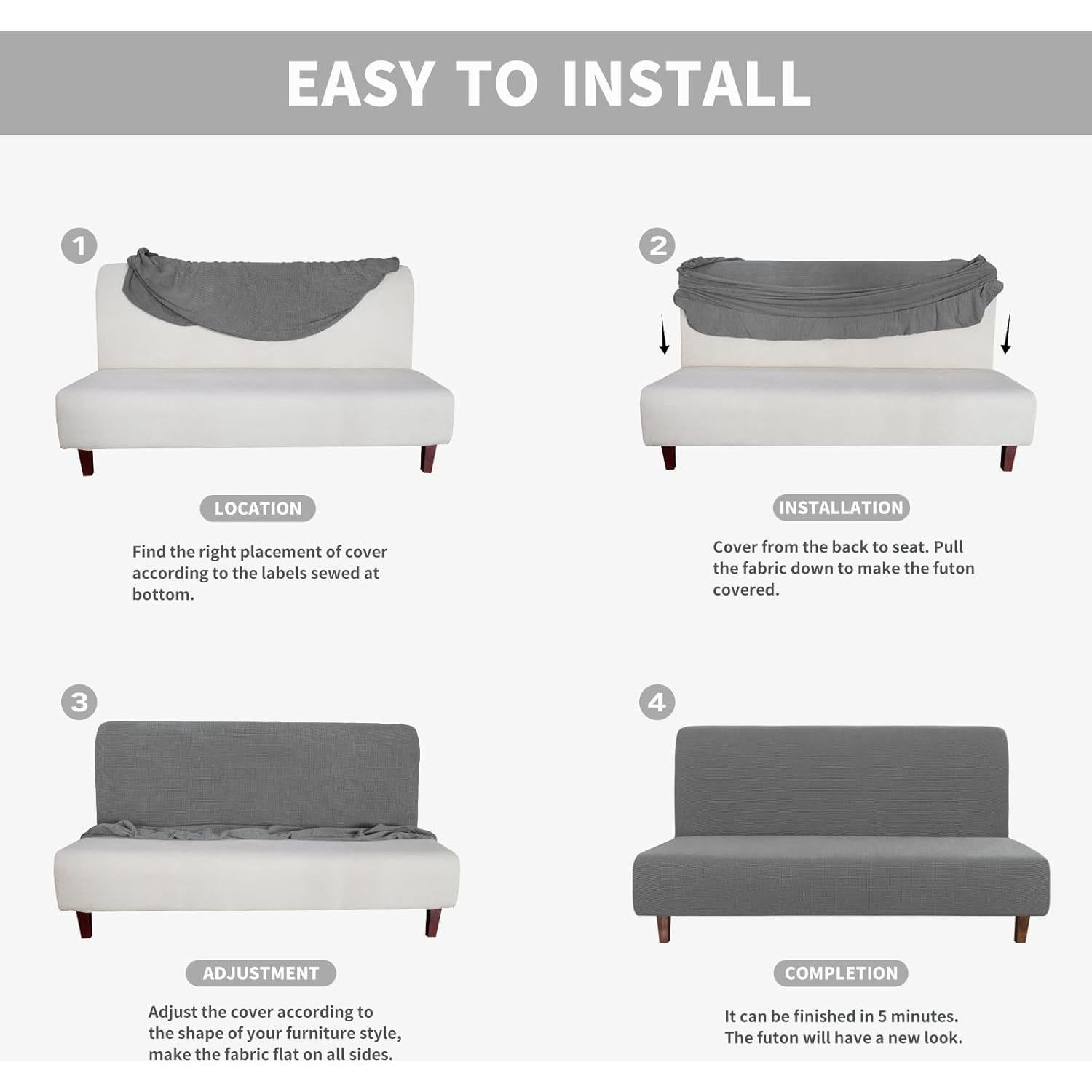 Funda de Sofá Impermeable Easy-Going Jacquard Gris 165-216 cm