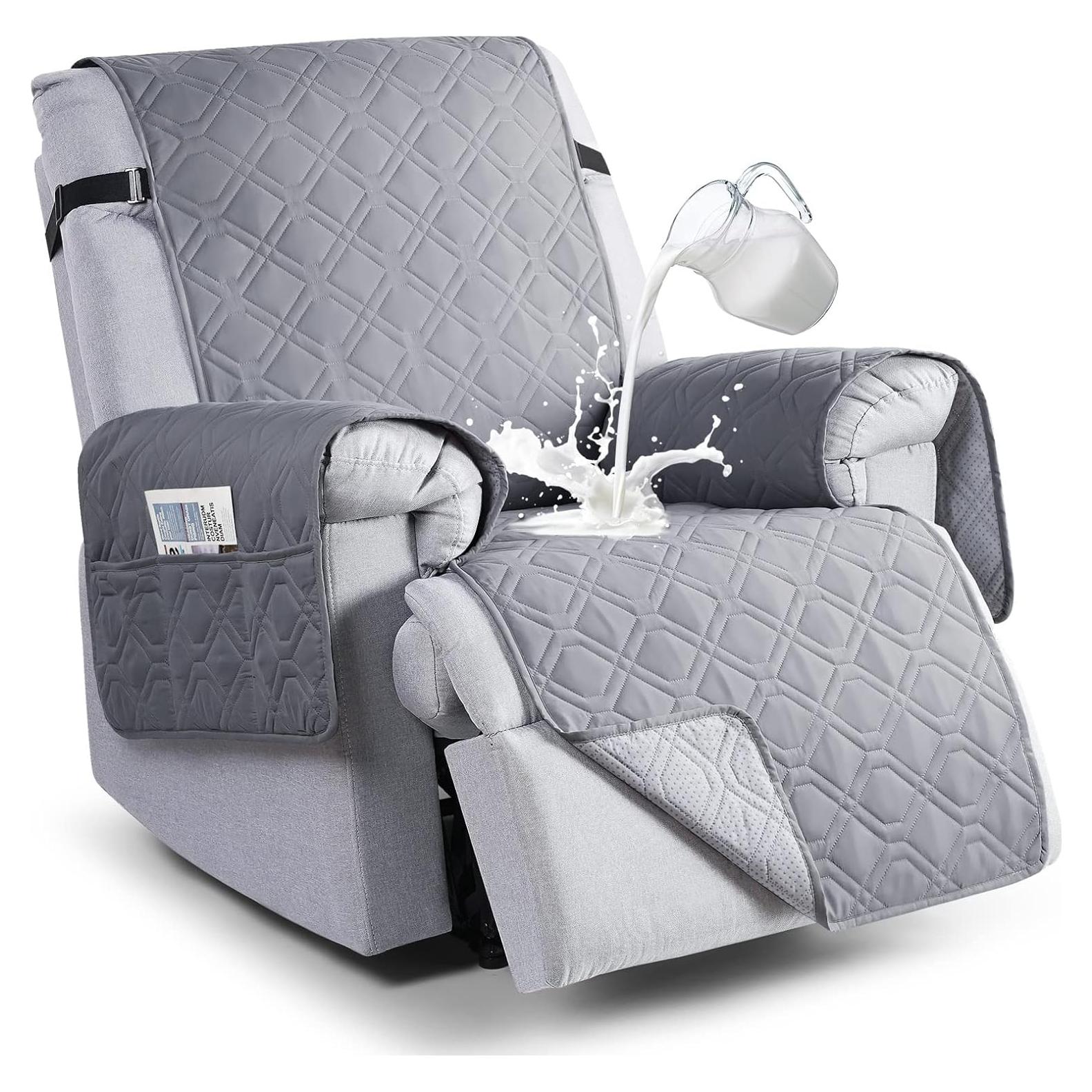 Funda de Sillón Reclinable VANSOFY 100% Impermeable 60 cm Gris