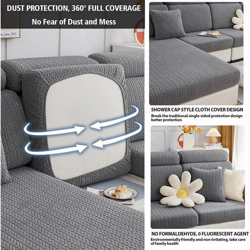 Funda de Sofá Mágica Disayu Gris Claro Ajustable L