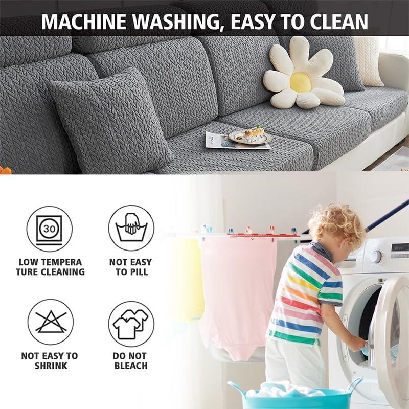 Funda de Sofá Mágica Disayu Gris Claro Ajustable L