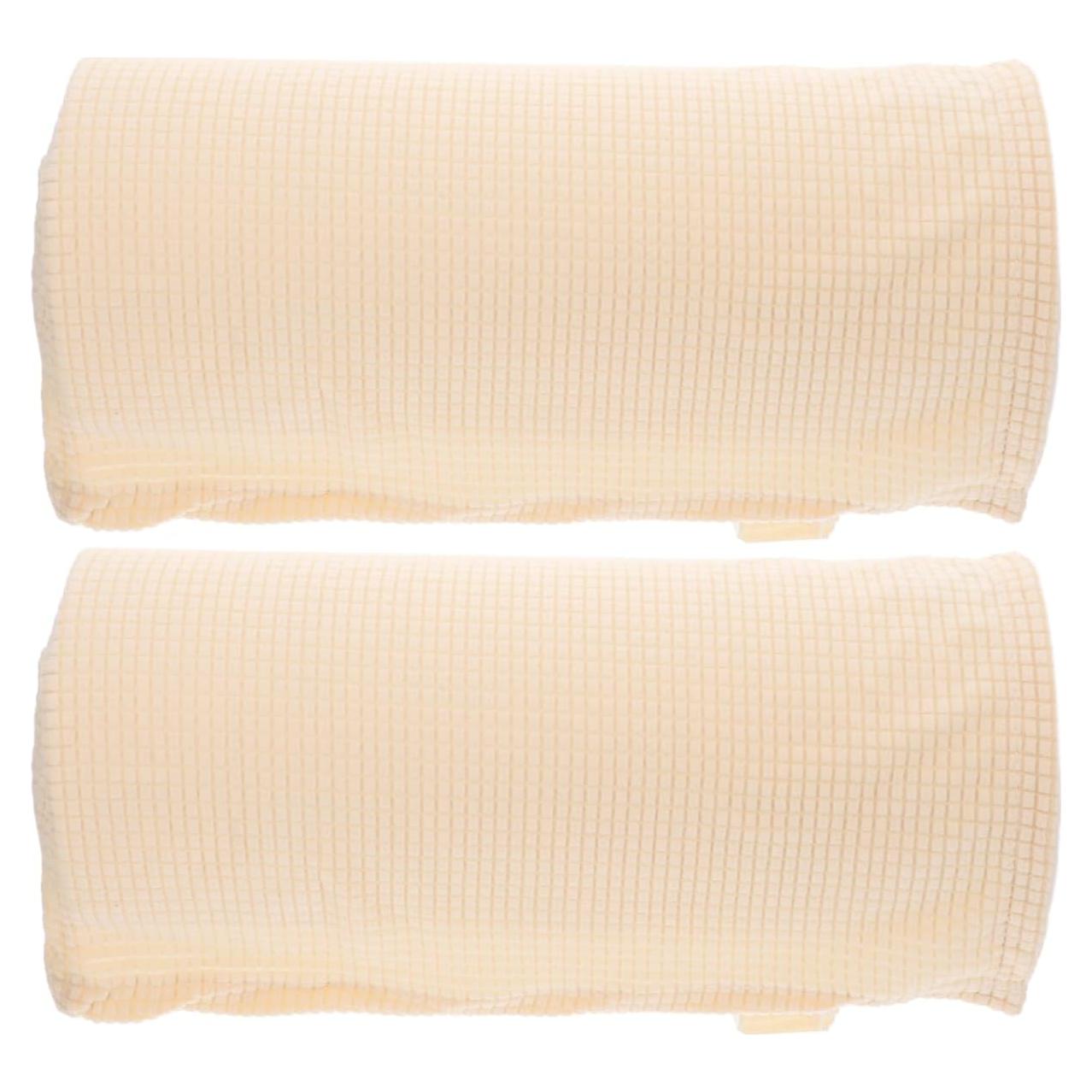 Fundas Elásticas para Reposabrazos Sofá SUPVOX Beige 2 Pcs