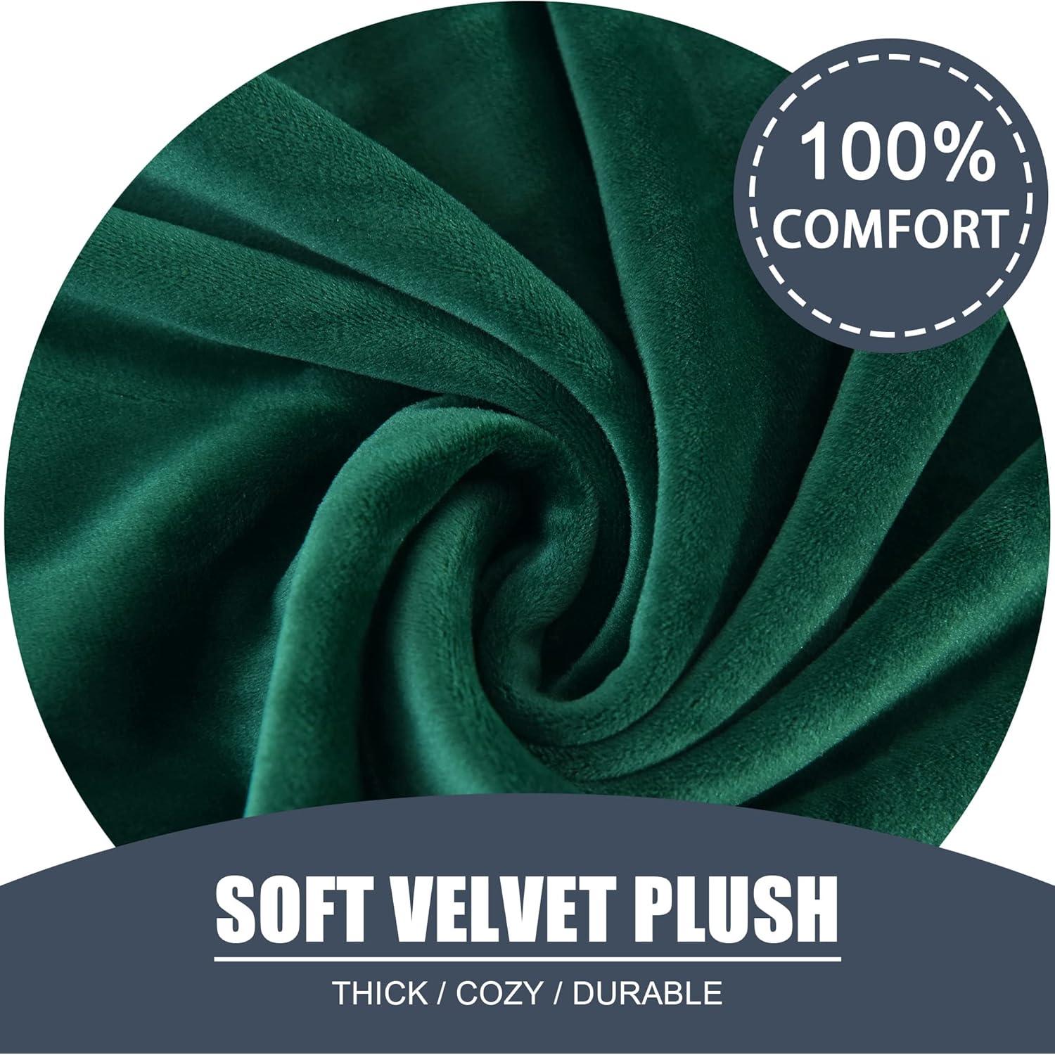 Funda de Cojín Rectangular CONRUSER Terciopelo Verde Mediana