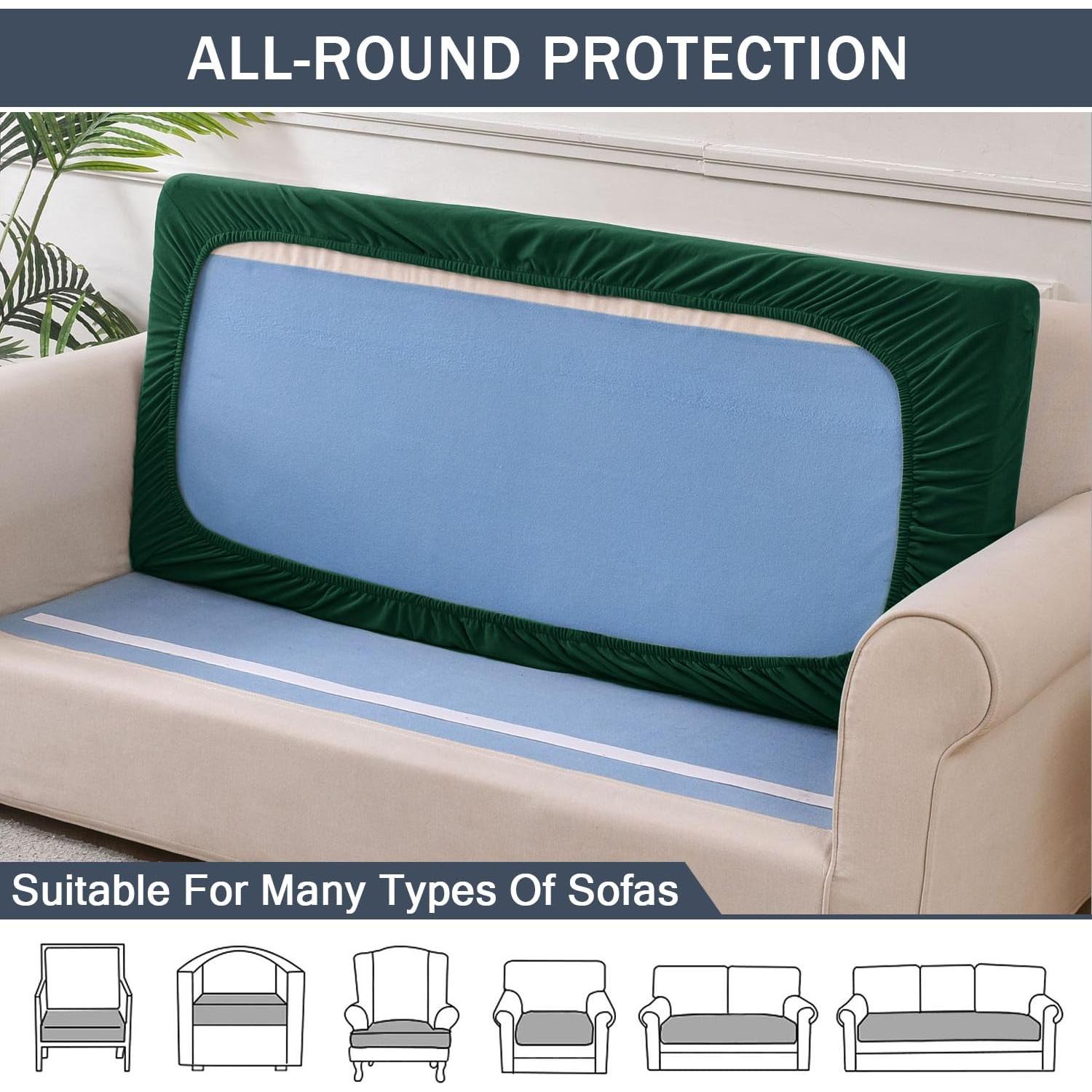 Funda de Cojín Rectangular CONRUSER Terciopelo Verde Mediana