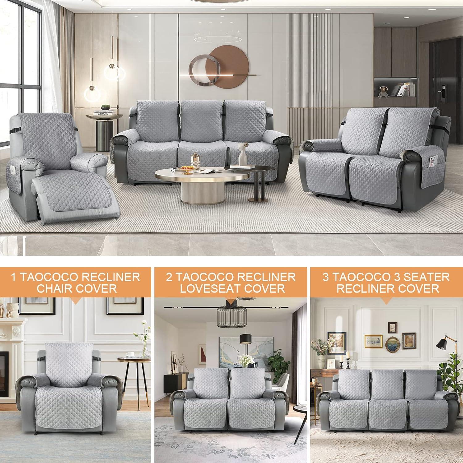 Correas Elásticas Ajustables TAOCOCO para Sillón Recliner - 3 Paquete