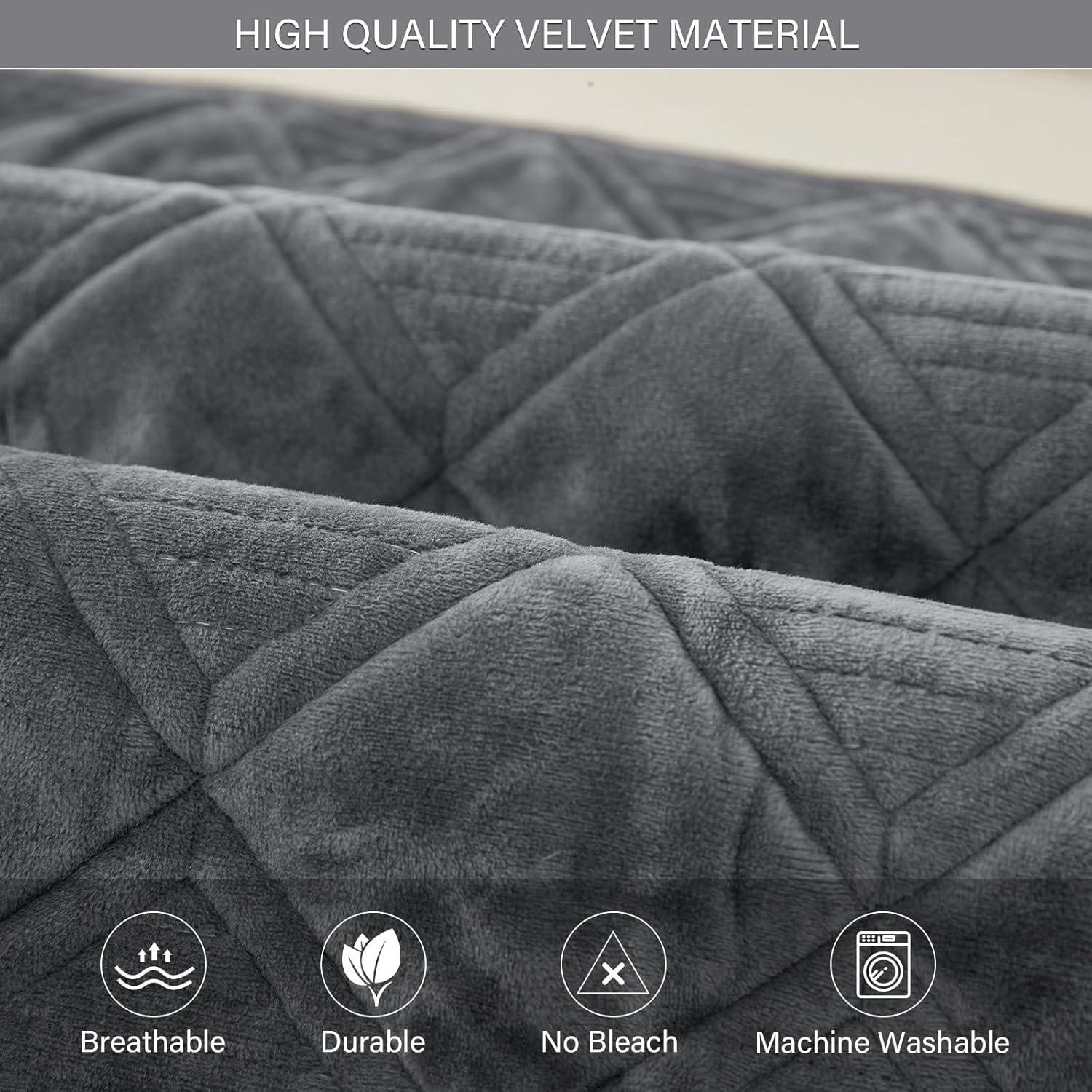 Funda de Sofá Seccional Deep Dream Gris Oscuro 71x71 cm