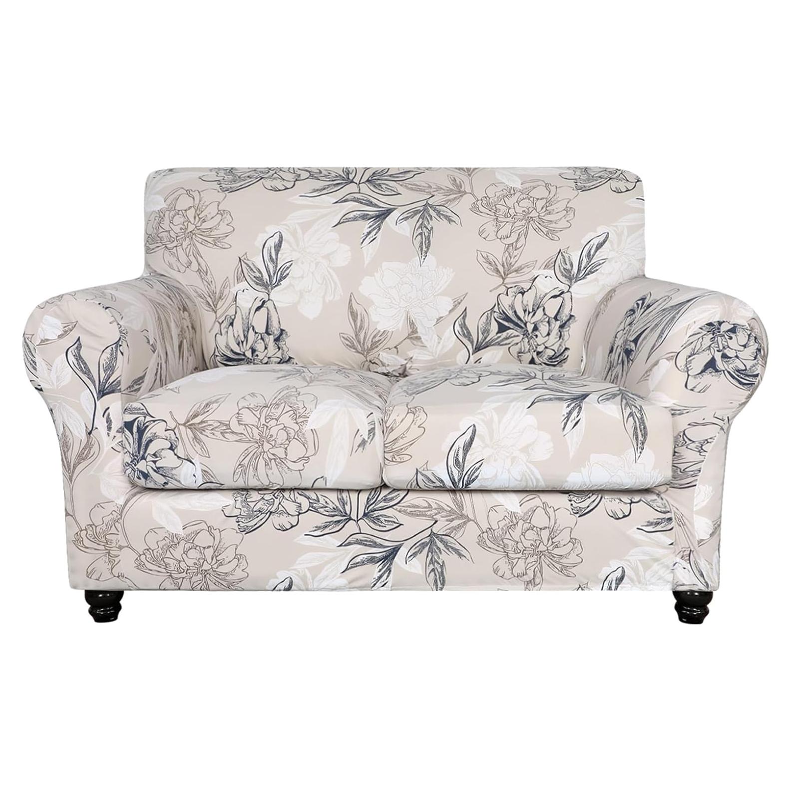 Funda de Sofá Stretch SearchI Floral 3 Piezas Lavable