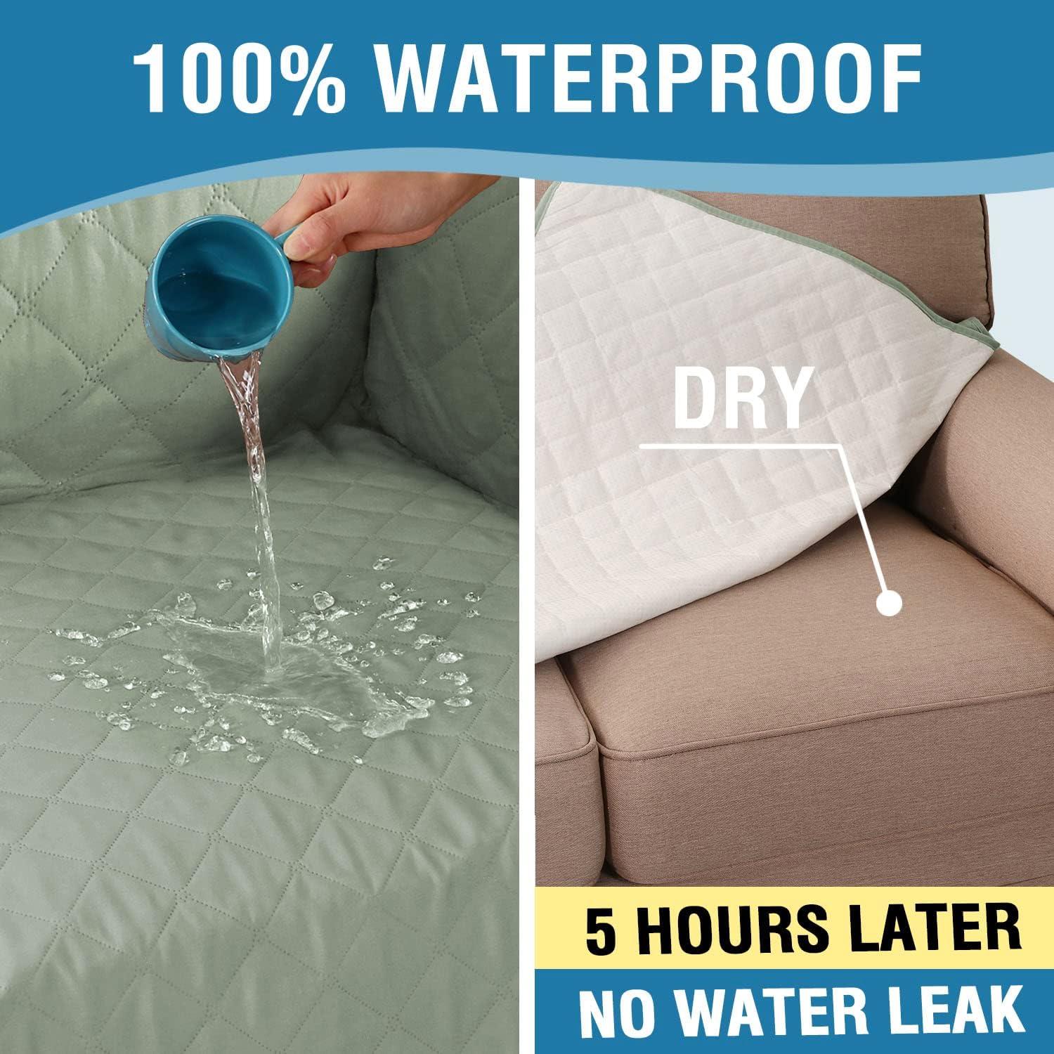 Funda de Sofá H.VERSAILTEX 100% Impermeable Aqua Pálido