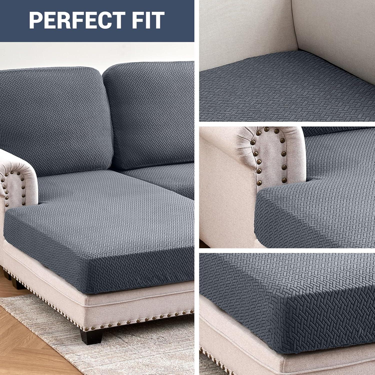 Fundas de Sofá Seccional Impermeables Warmstar 3 Piezas Gris