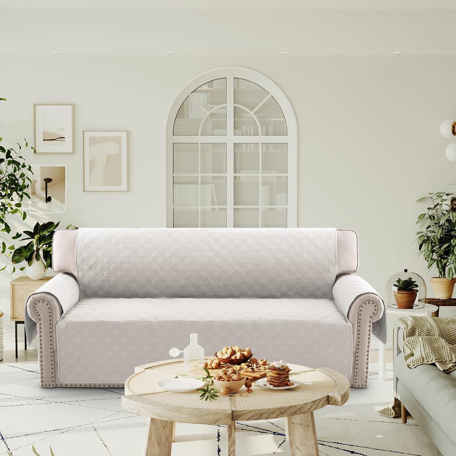 Cubierta Impermeable PrinceDeco para Sofá 3 Cojines Beige