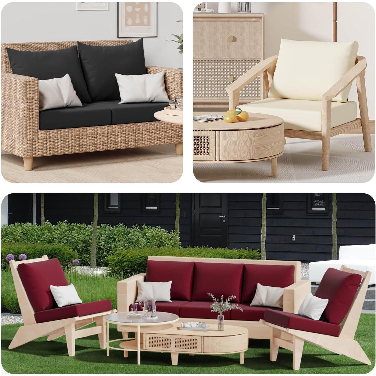 8 Fundas de Cojines de Patio Vorshape Cuadrado Grande Azul Marino