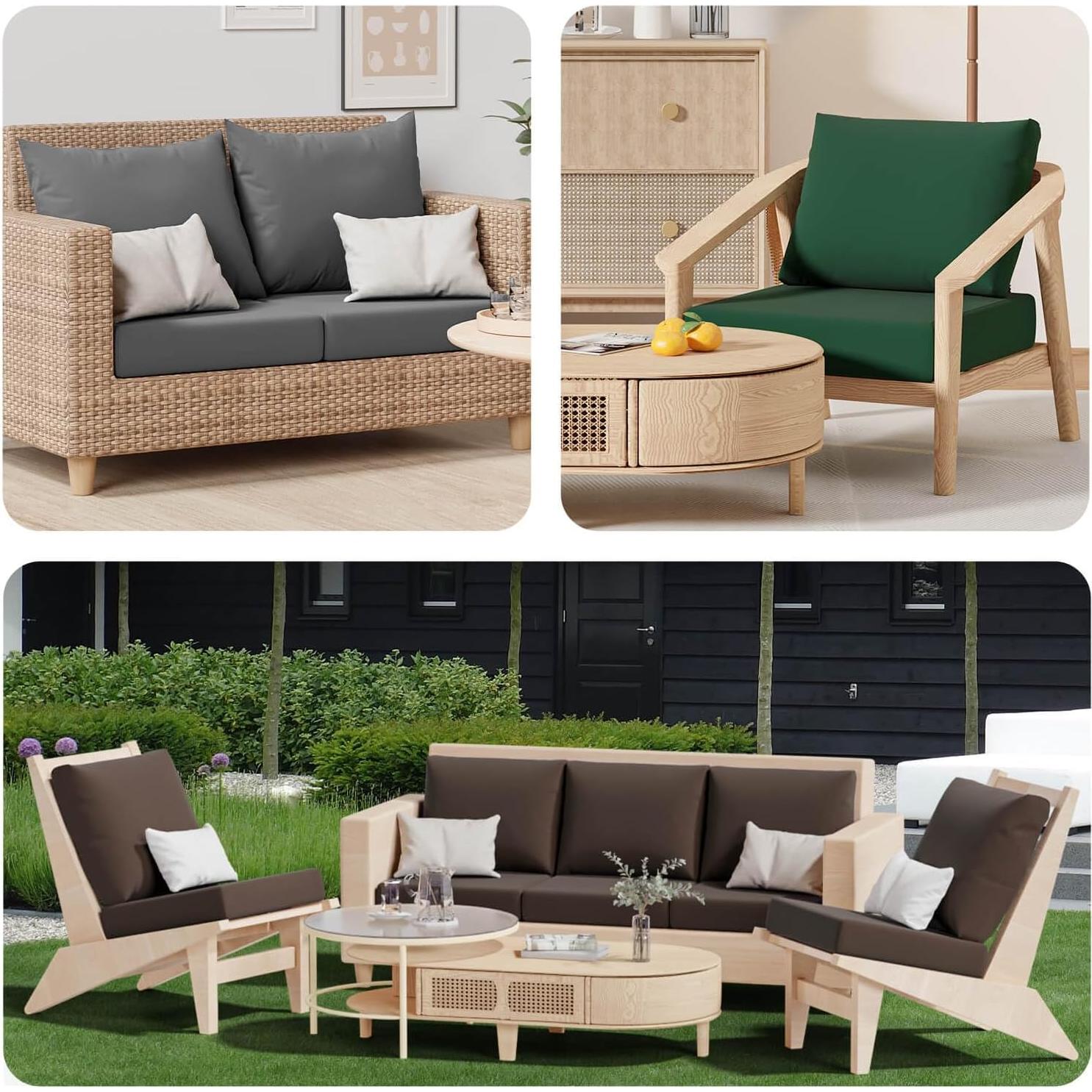 8 Fundas de Cojines de Patio Vorshape Cuadrado Grande Azul Marino