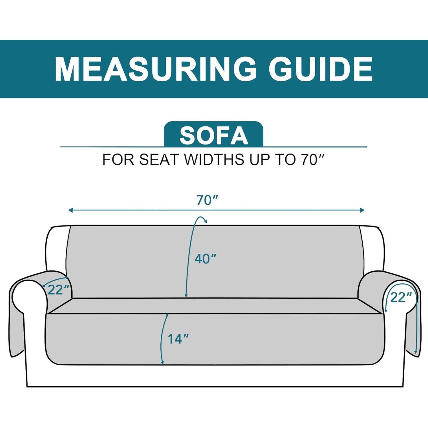 Funda de Sofá Impermeable Turquoize 3 Cojines Salvia