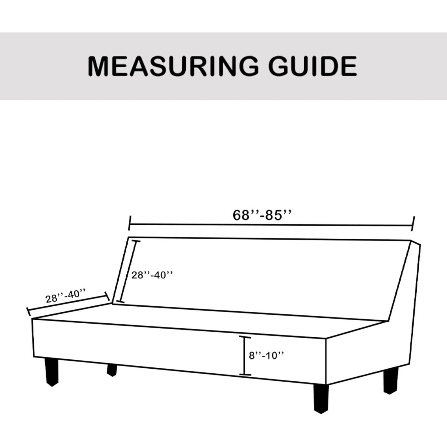 Funda de Sofá Futón TOPYUMH Marfil Elástica y Repelente al Agua