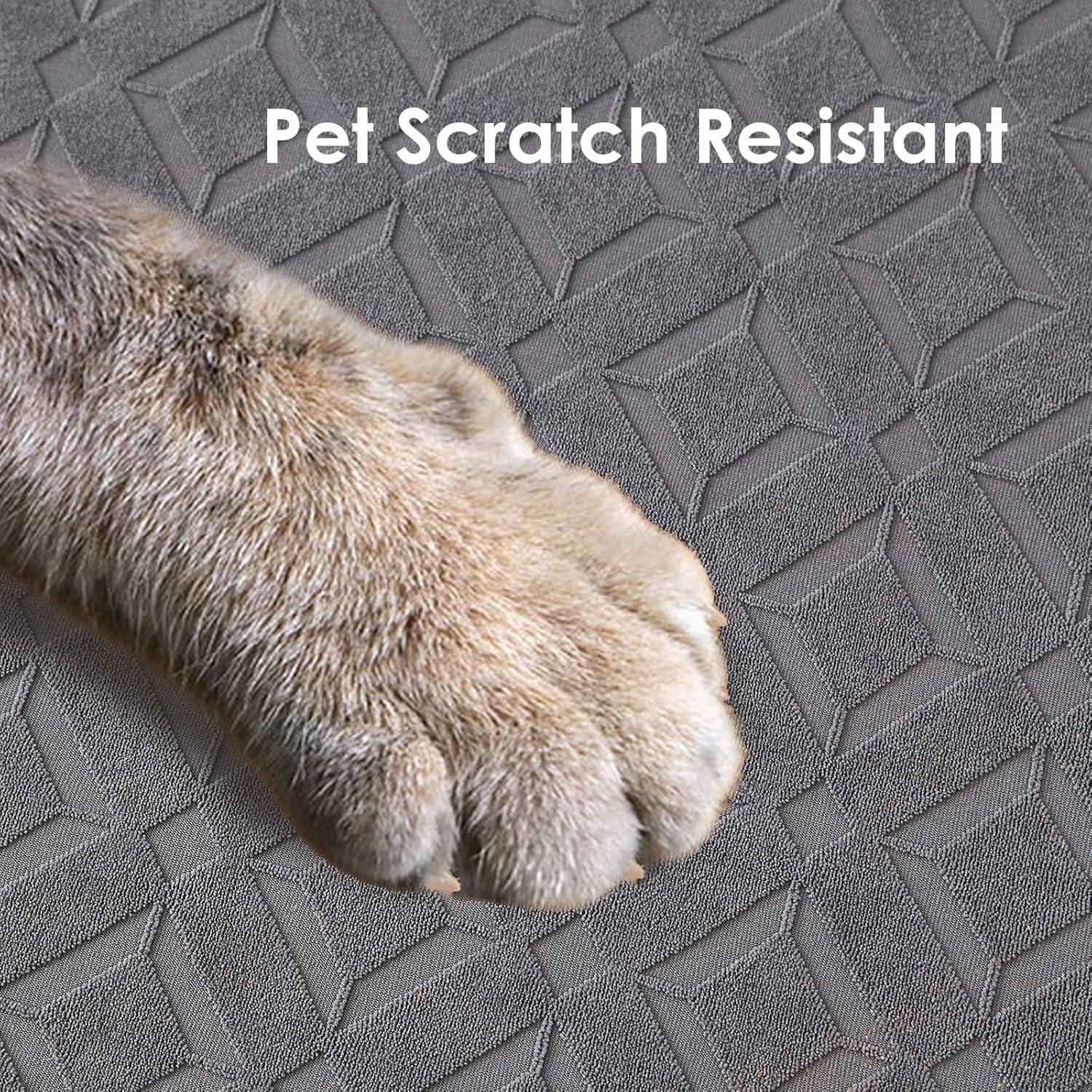 Couch Cushion Covers Waterproof, Couch Covers for 3 Cushion Couch Sofa Pet Friendly, Stretch Sectional Couch Covers Non Slip, Washable, Sofa Slipcovers with Elastic Bottom (3 Seater + 1 Chaise)