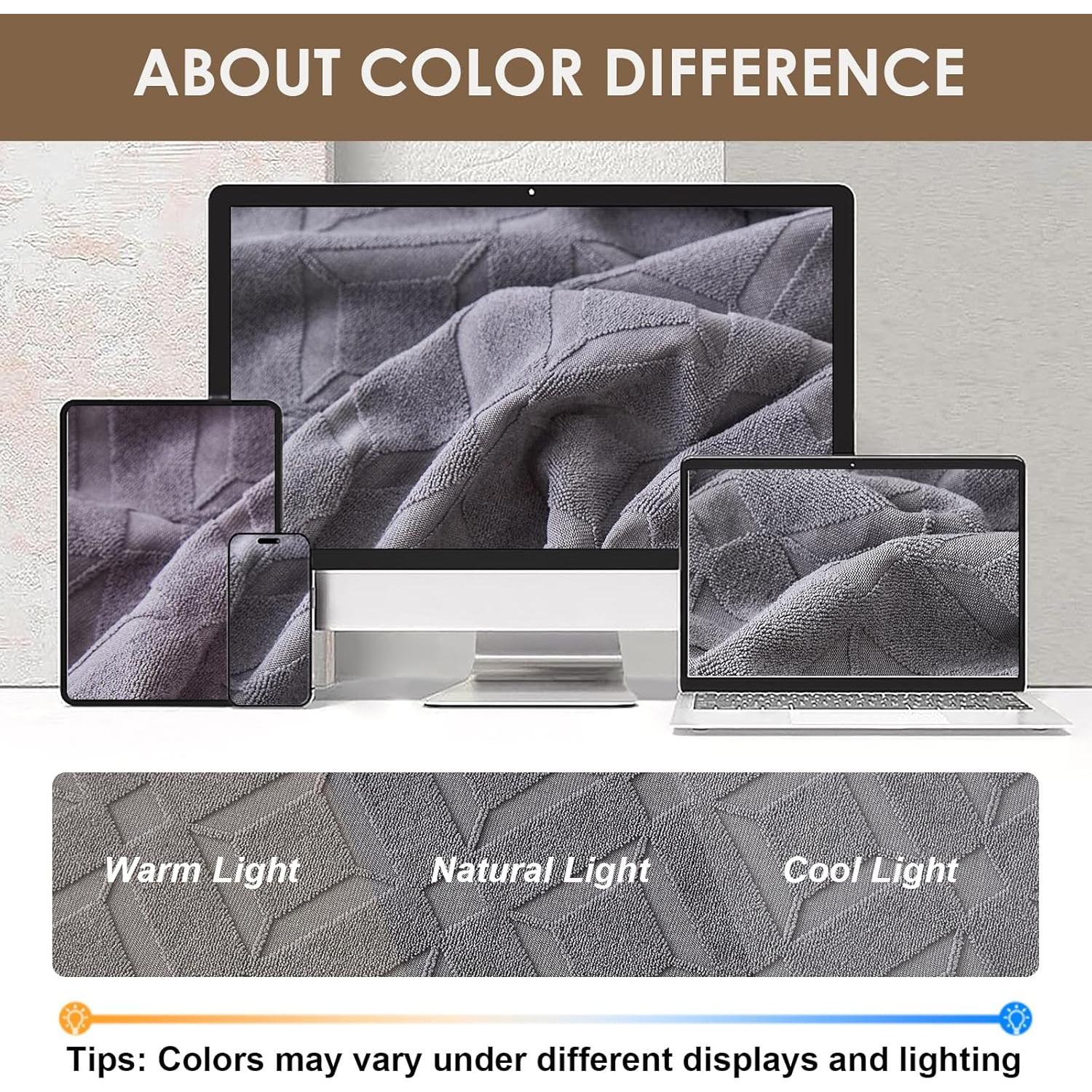 Couch Cushion Covers Waterproof, Couch Covers for 3 Cushion Couch Sofa Pet Friendly, Stretch Sectional Couch Covers Non Slip, Washable, Sofa Slipcovers with Elastic Bottom (3 Seater + 1 Chaise)