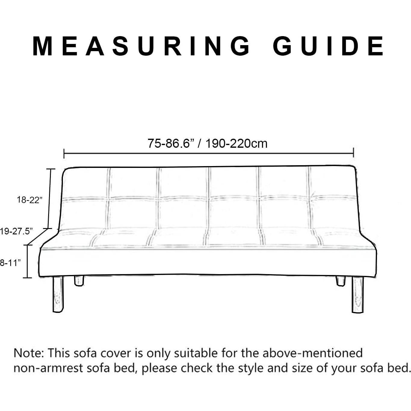 Funda de Futón Elástica WOMACO para Sofá Cama 190.5-219.1cm