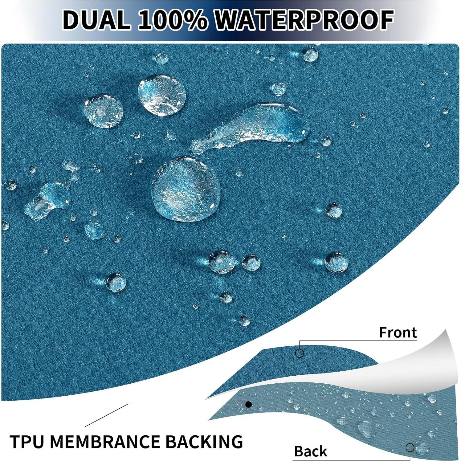 Funda de Cojín de Sofá PureFit 100% Impermeable Azul Pavo Real