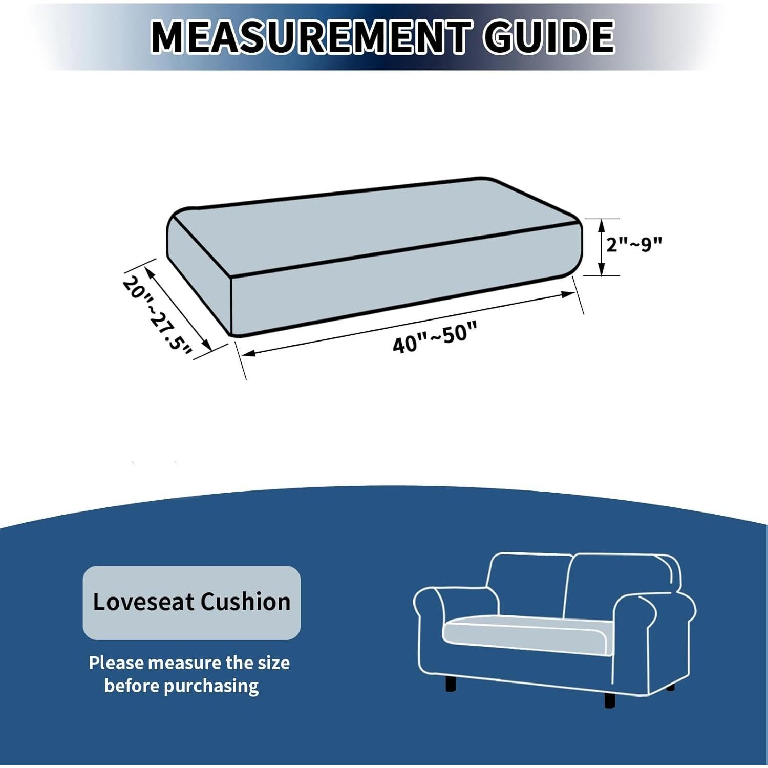 Funda de Cojín de Sofá PureFit 100% Impermeable Azul Pavo Real