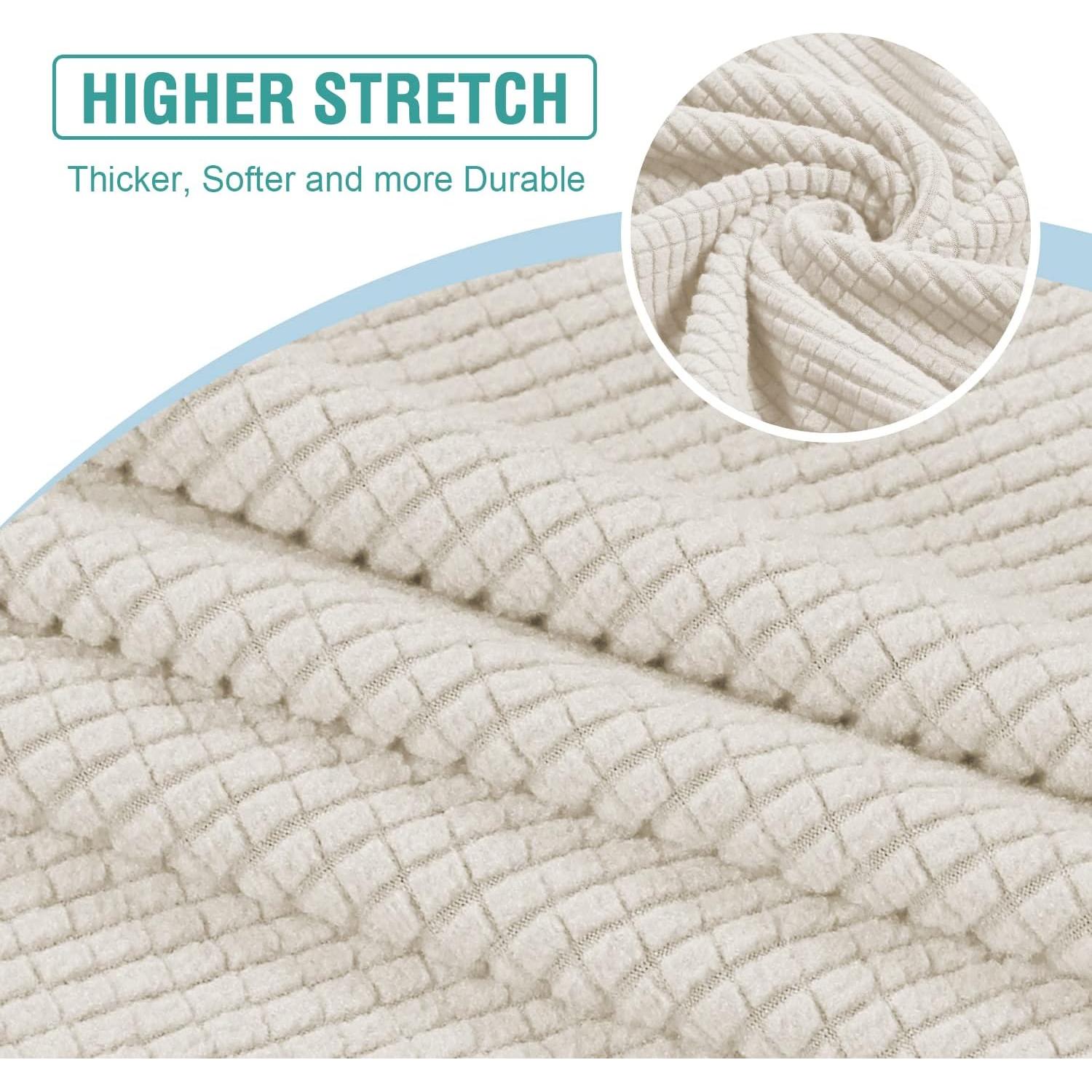 Funda de sofá T-Cushion GAMUKAI 2 piezas Tela Jacquard Natural