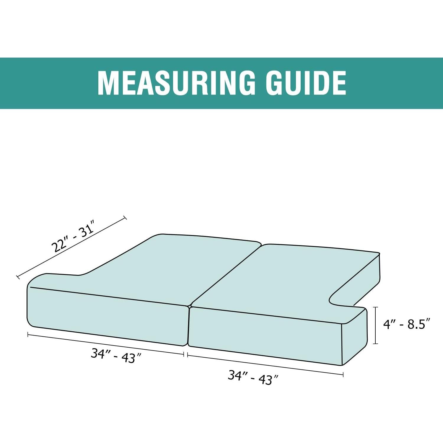 Funda de sofá T-Cushion GAMUKAI 2 piezas Tela Jacquard Natural