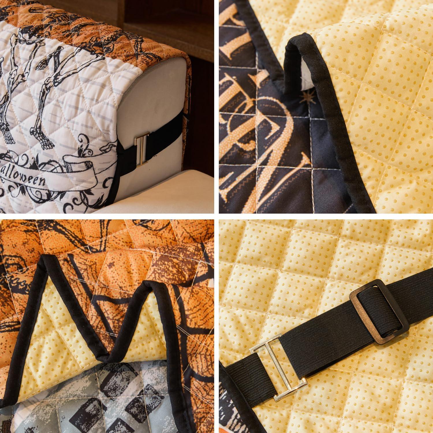 Funda de Sofá EVENHUG Halloween Negra Acolchada Lavable