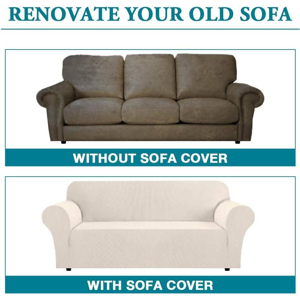 Funda de Sofá Flamingo P Antideslizante Grande Beige Biscotti