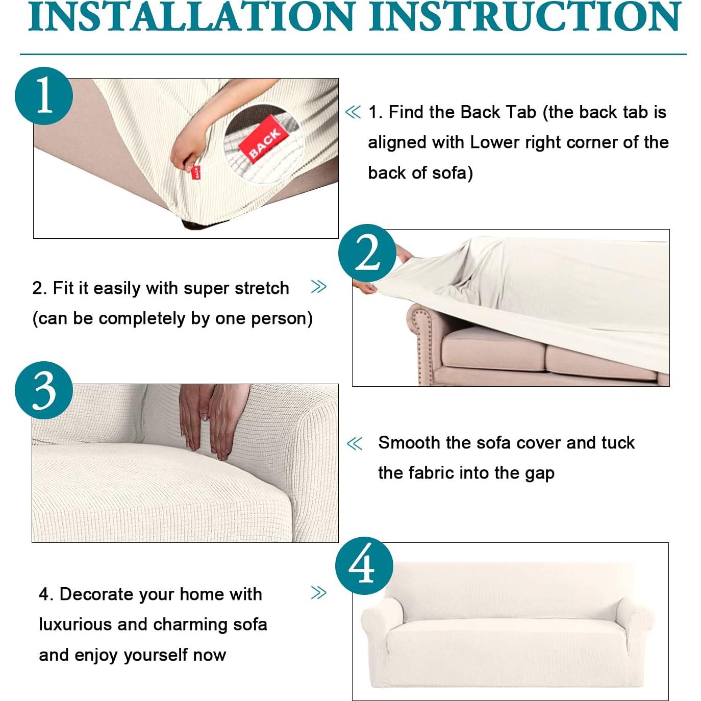 Funda de Sofá Flamingo P Antideslizante Grande Beige Biscotti