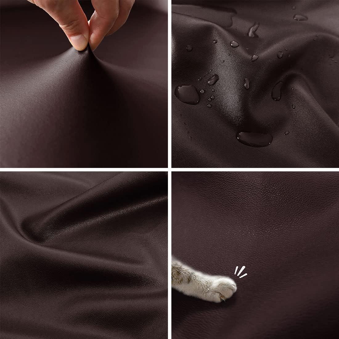 Cubiertas de Reposabrazos vctops de Cuero Sintético Impermeable 2 Piezas