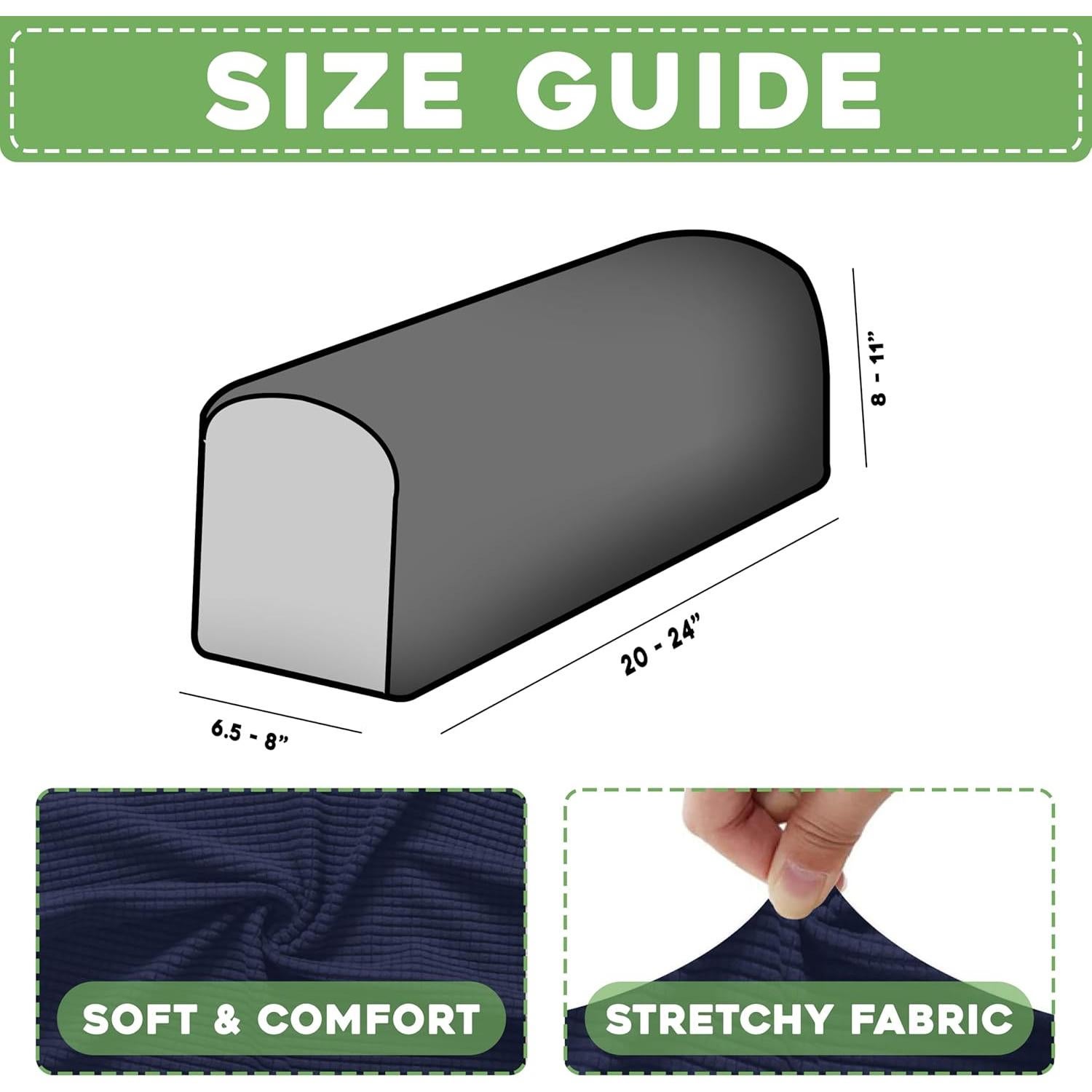 Fundas para brazos de sofá EDENATURE - Marino - Paquete de 2