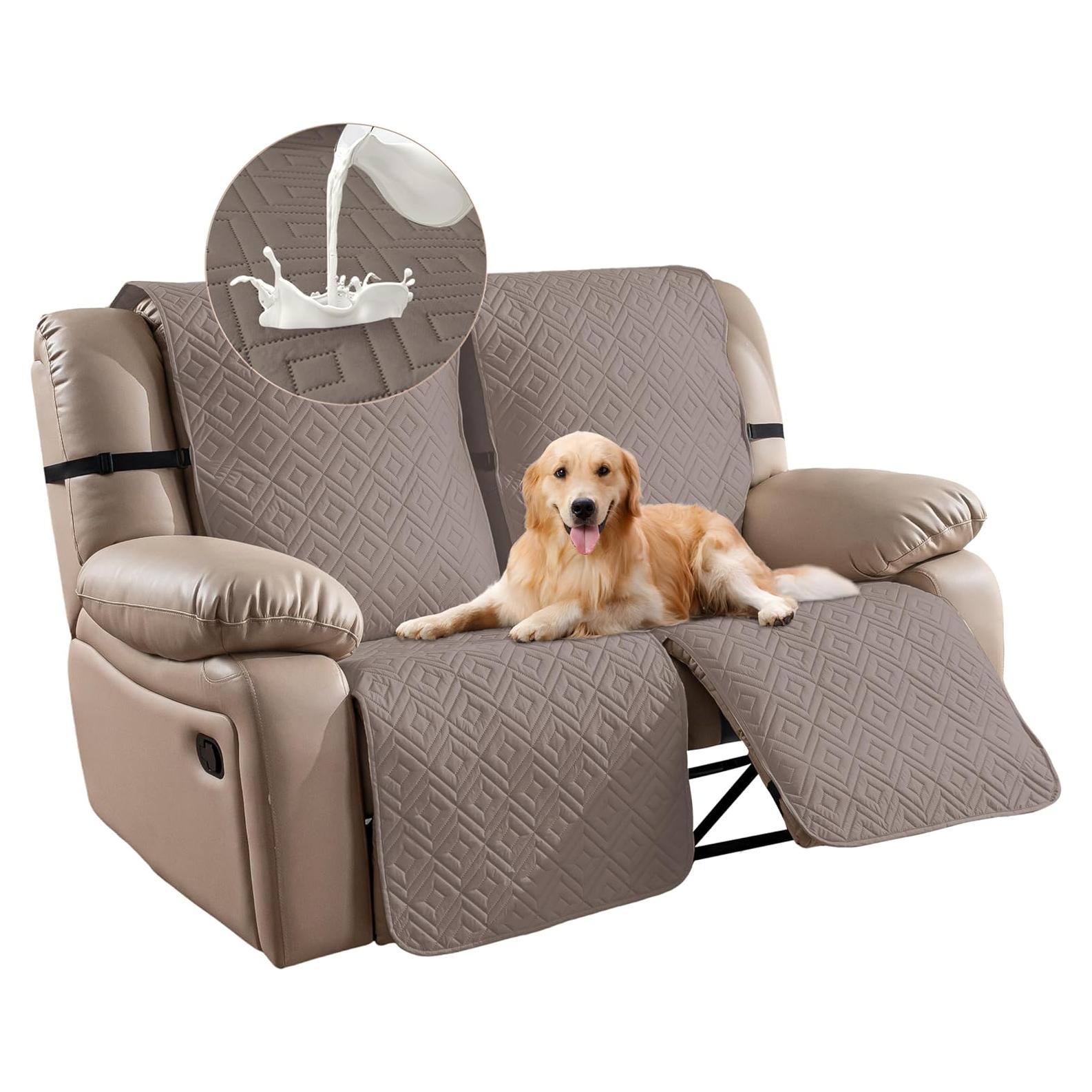 Cubierta Impermeable para Loveseat Reclinable Genina 2 Asientos Taupe