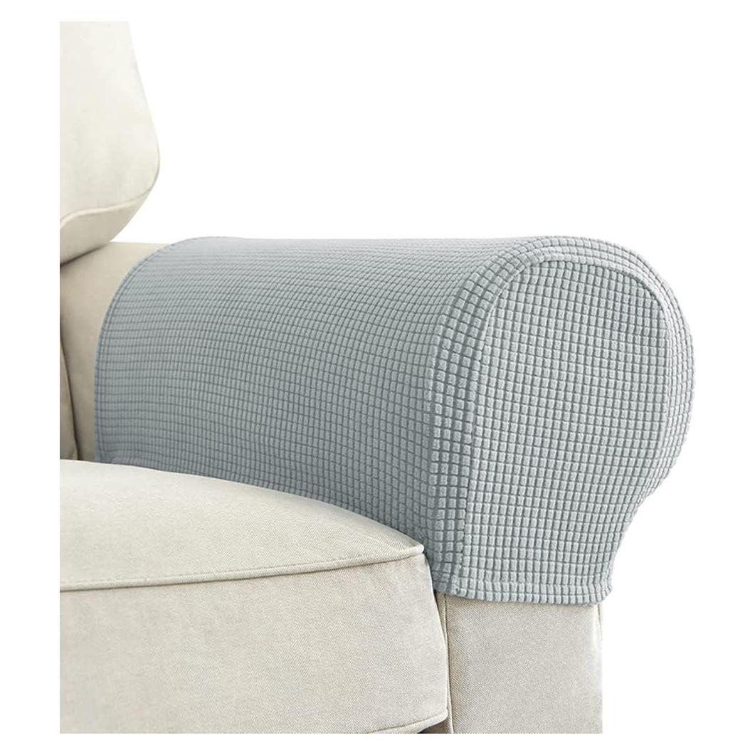 Funda de Reposabrazos para Sofá Chaexii Gris Claro 2 Piezas
