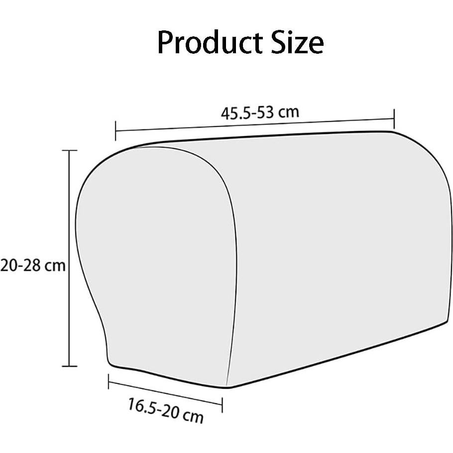 Funda de Reposabrazos para Sofá Chaexii Gris Claro 2 Piezas
