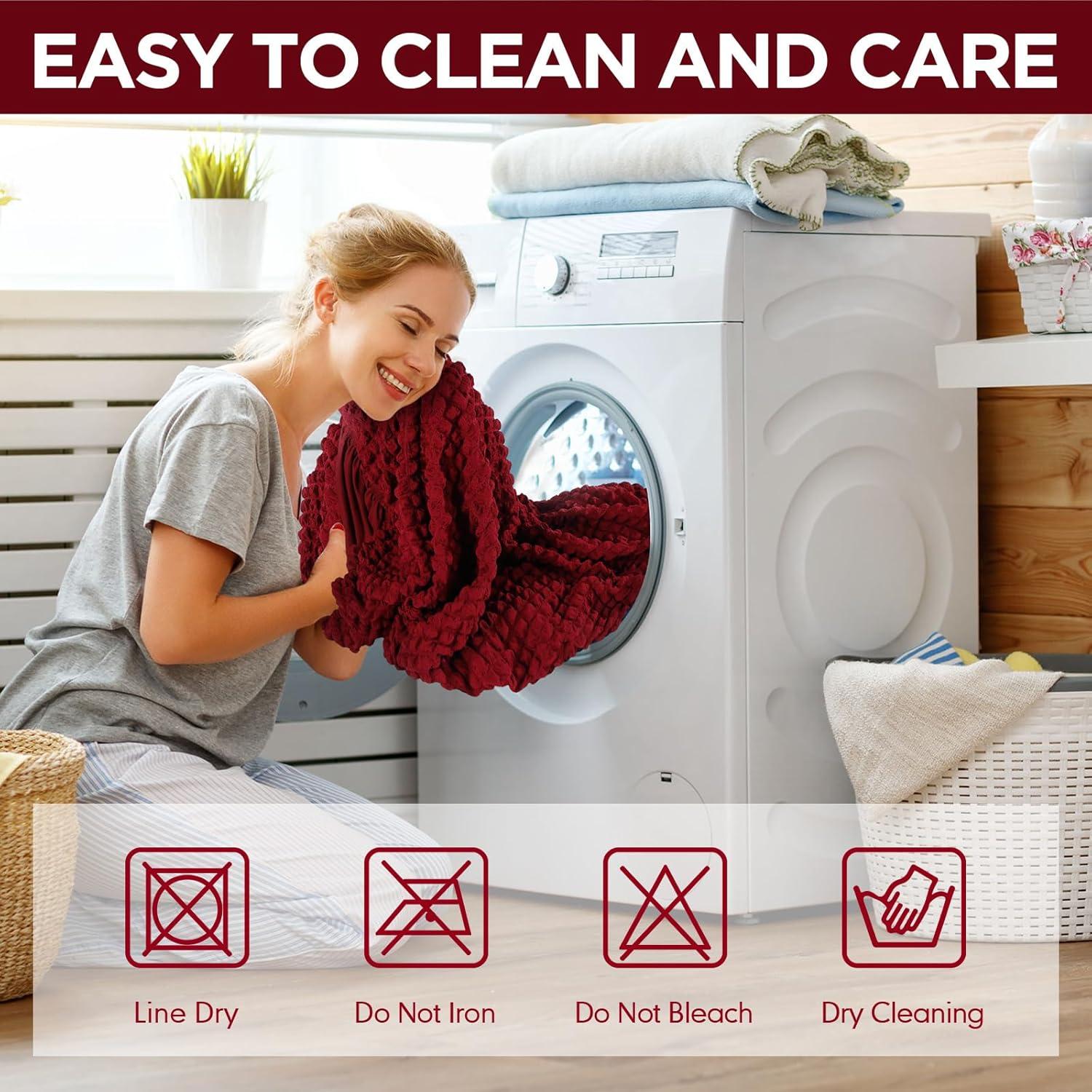 Set Funda de Sofá y Almohadas SmoothNovelty Rojo Vino S