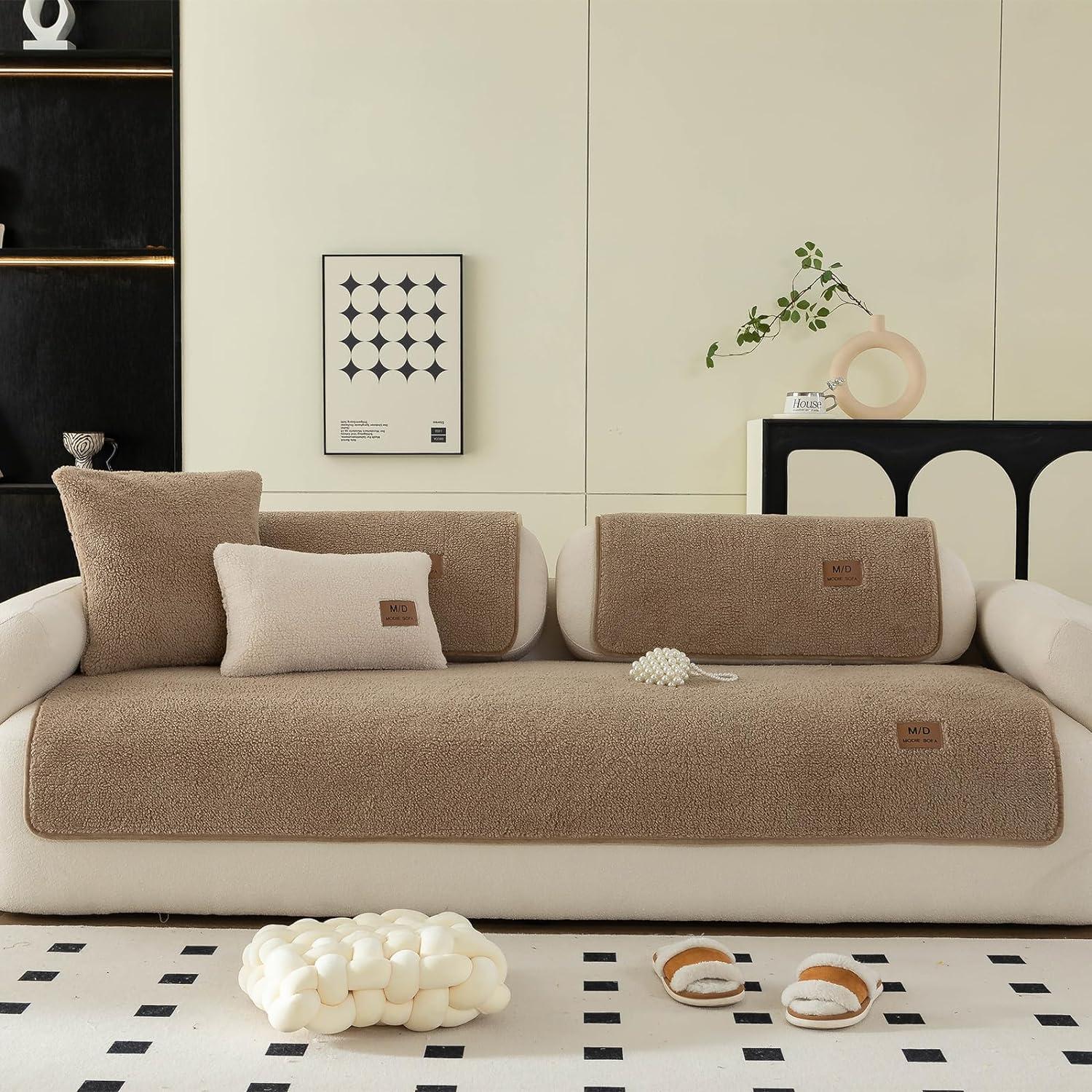 Funda de Sofá Antideslizante MDSASFD 91x180 cm Café