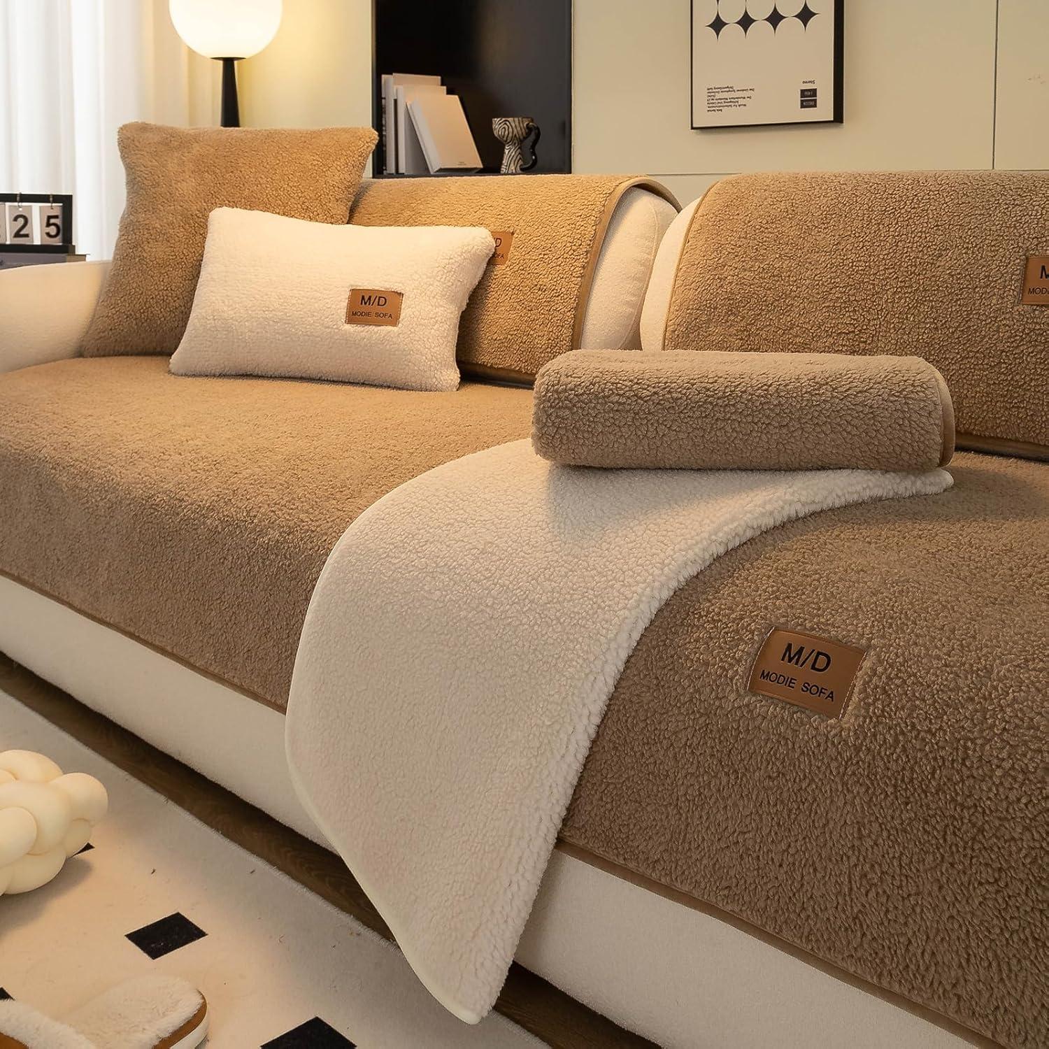 Funda de Sofá Antideslizante MDSASFD 91x180 cm Café