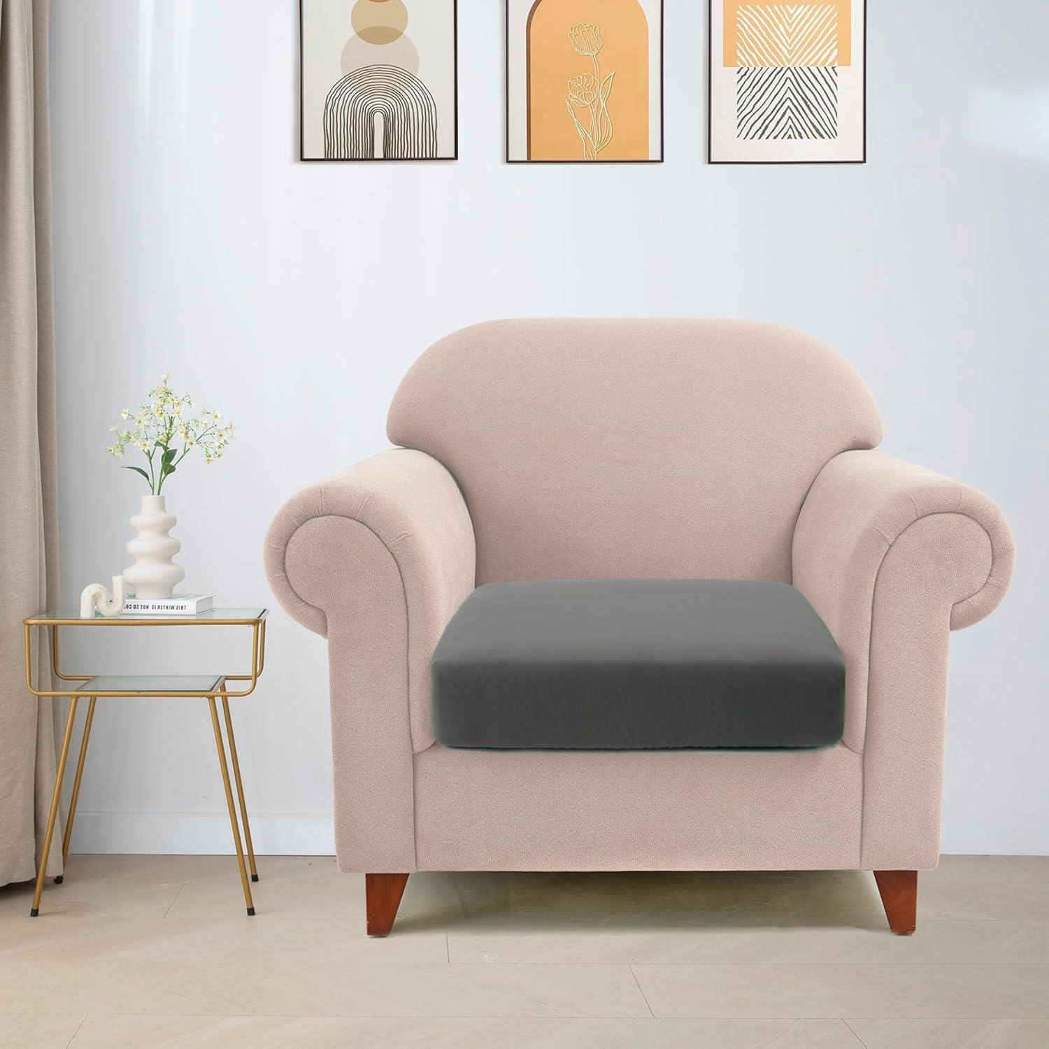 Funda de Cojín a Prueba de Agua TOPYUMH Gris 73.66x73.66cm